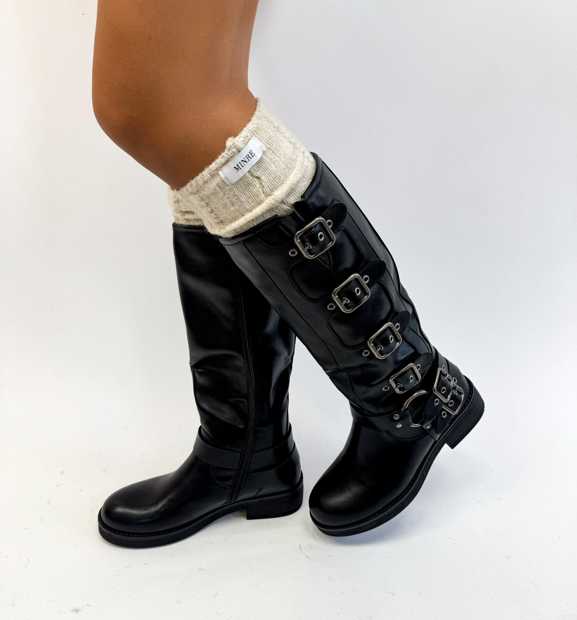 Long biker boots online