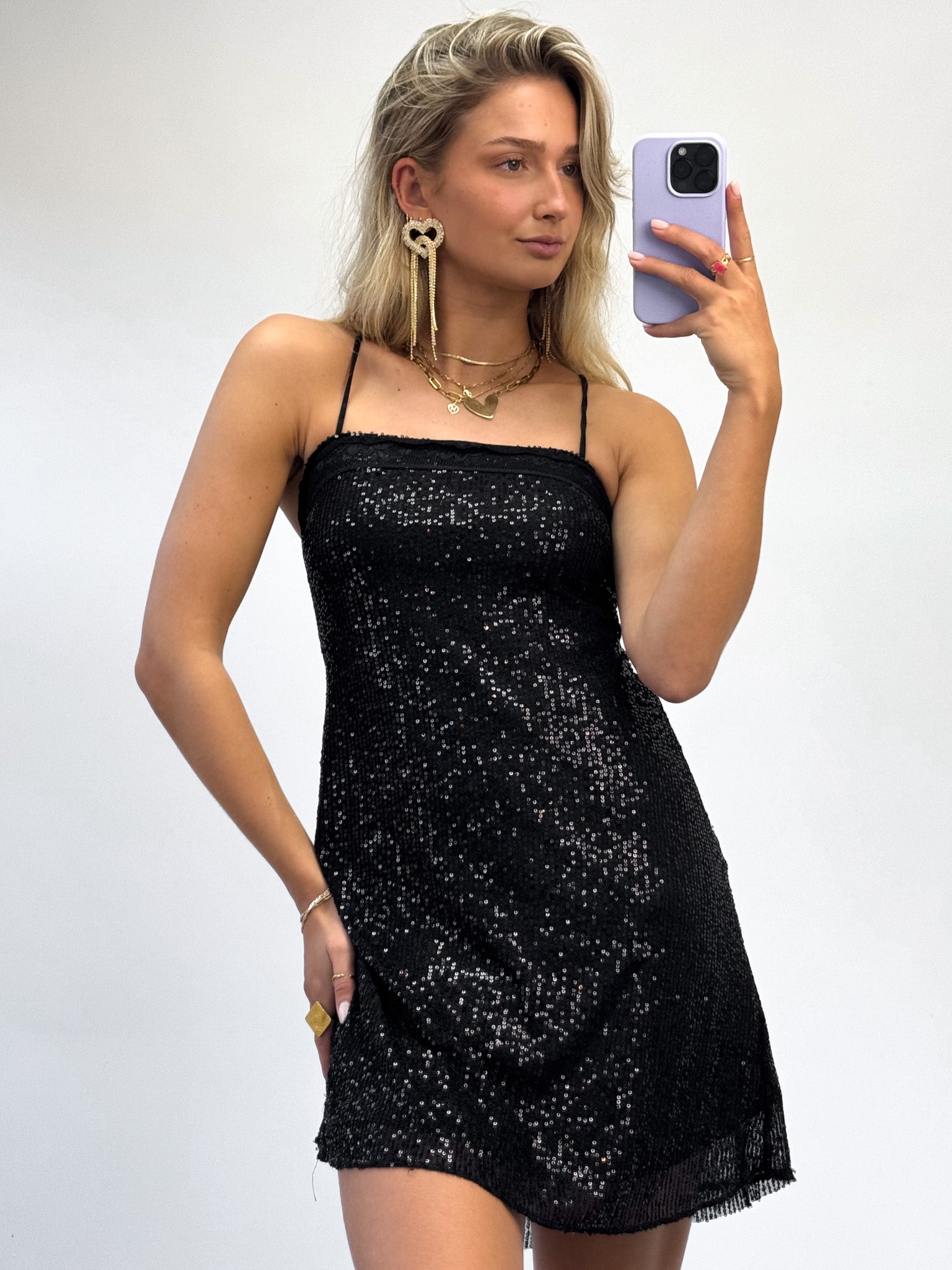 Gigi Sparkle Dress Black