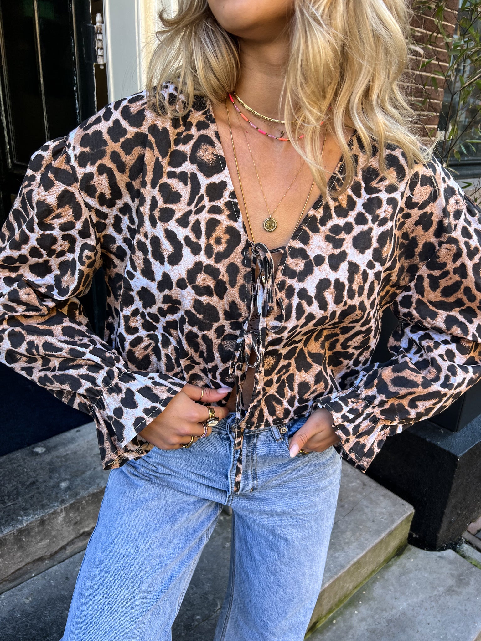 Amalfi Blouse Leopard