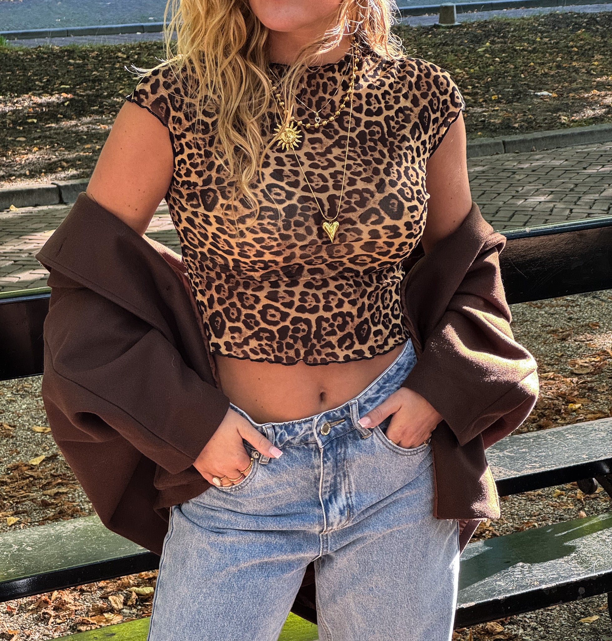 Bibi Lace Top Leopard