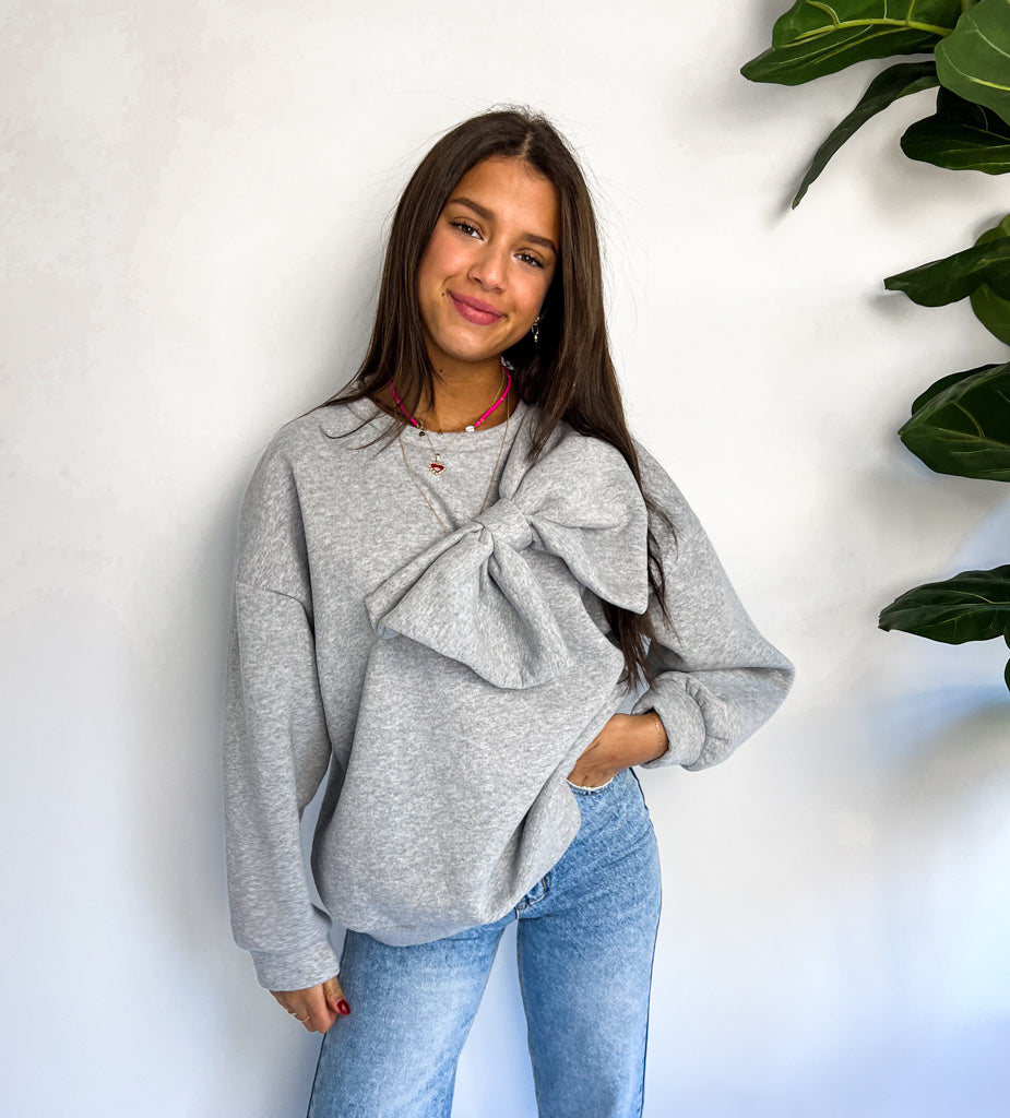 Bow Sweater Grey