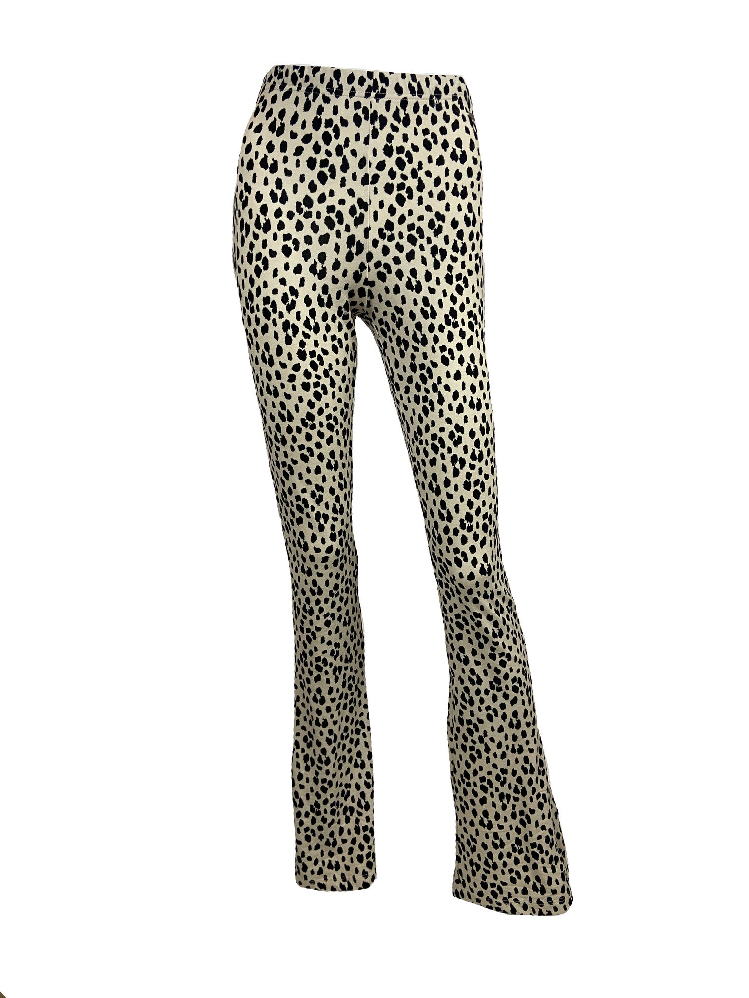 Cheetah Flared Pants Ecru