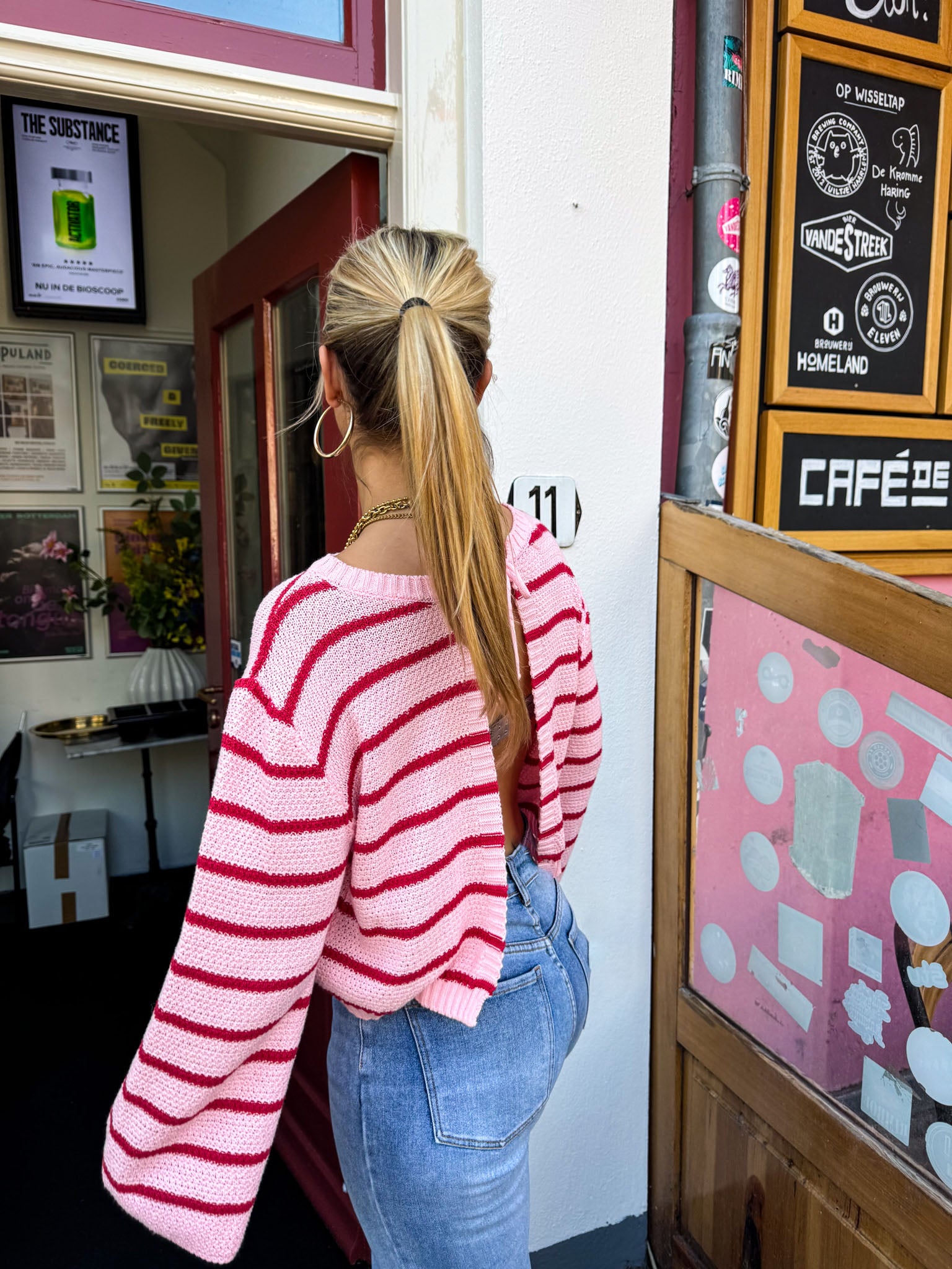 Claire Top Striped Pink