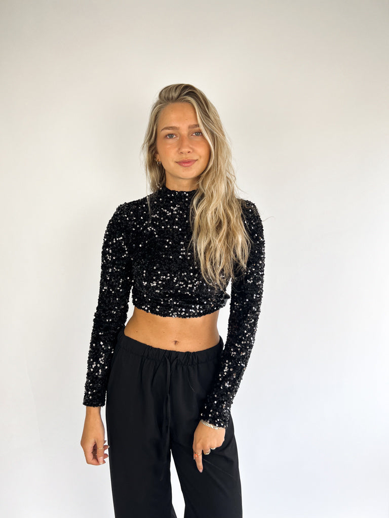 Cosmo Sparkle Top Black