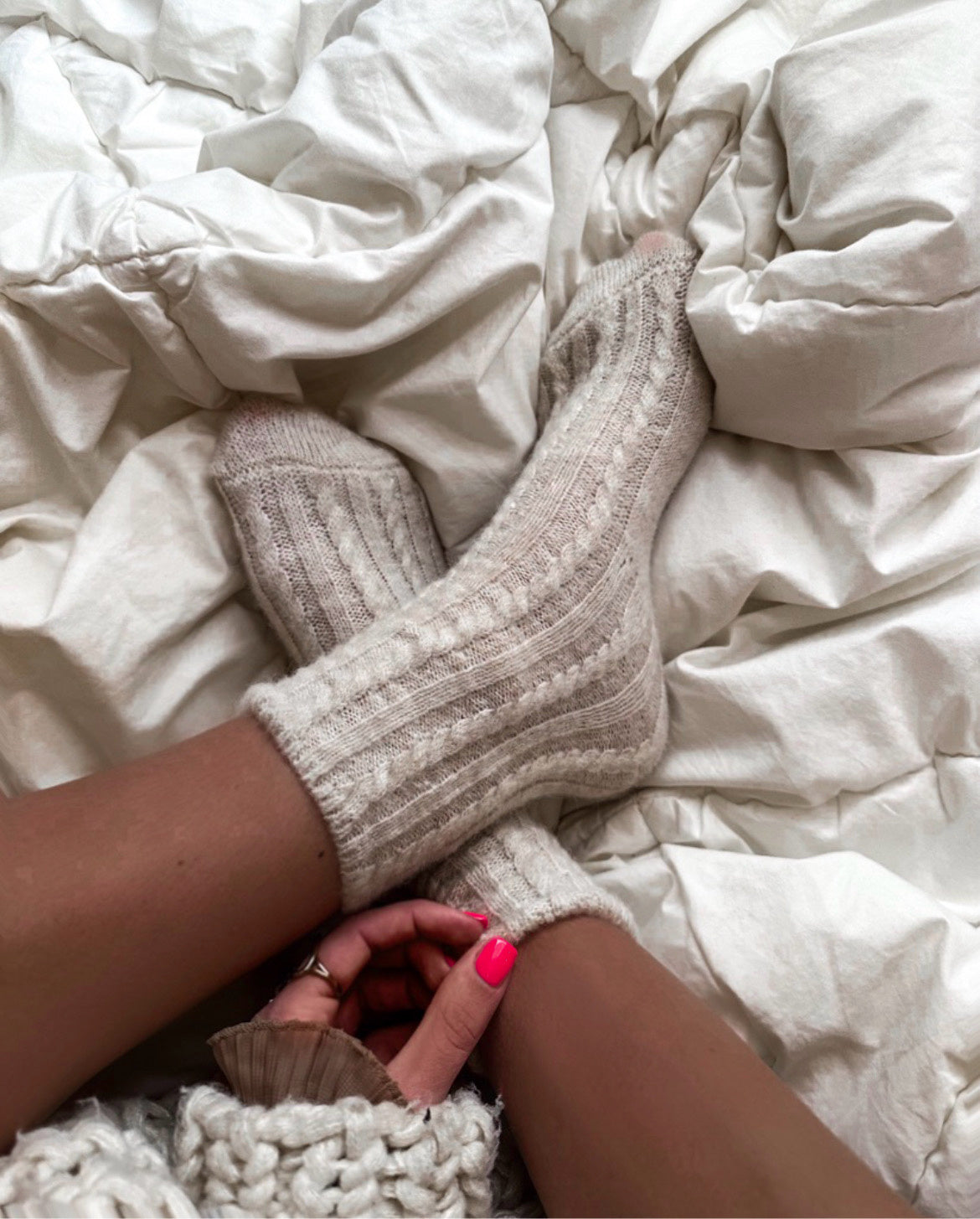 Cozy Socks Ecru