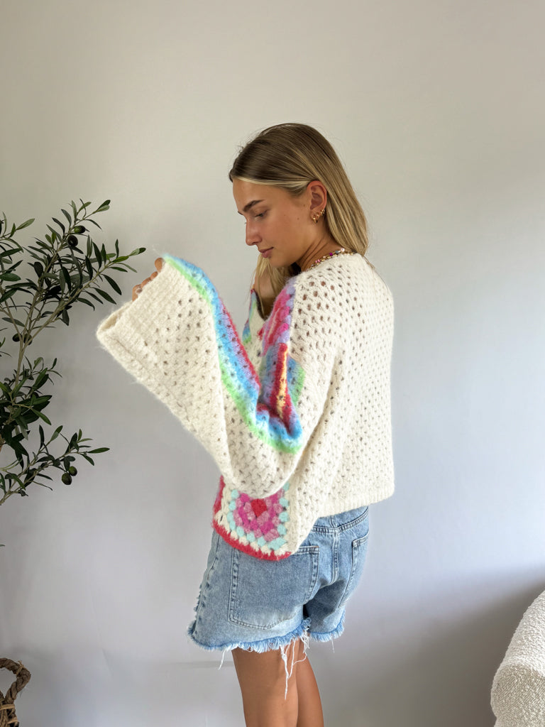 Crochet Vest Creme