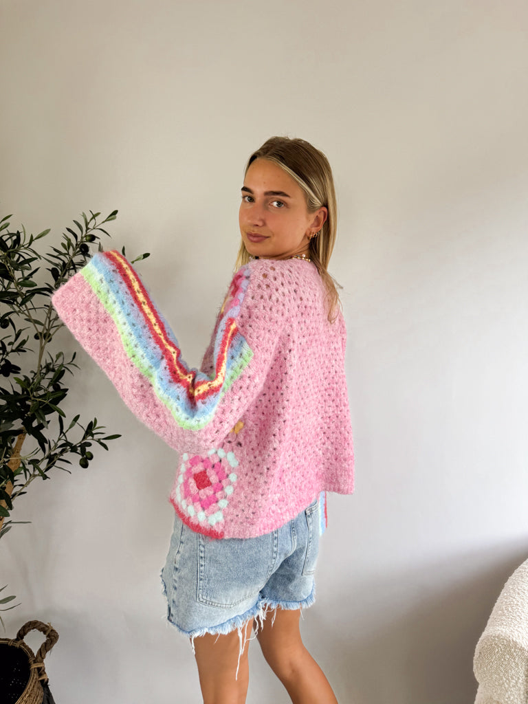 Crochet Vest Rose