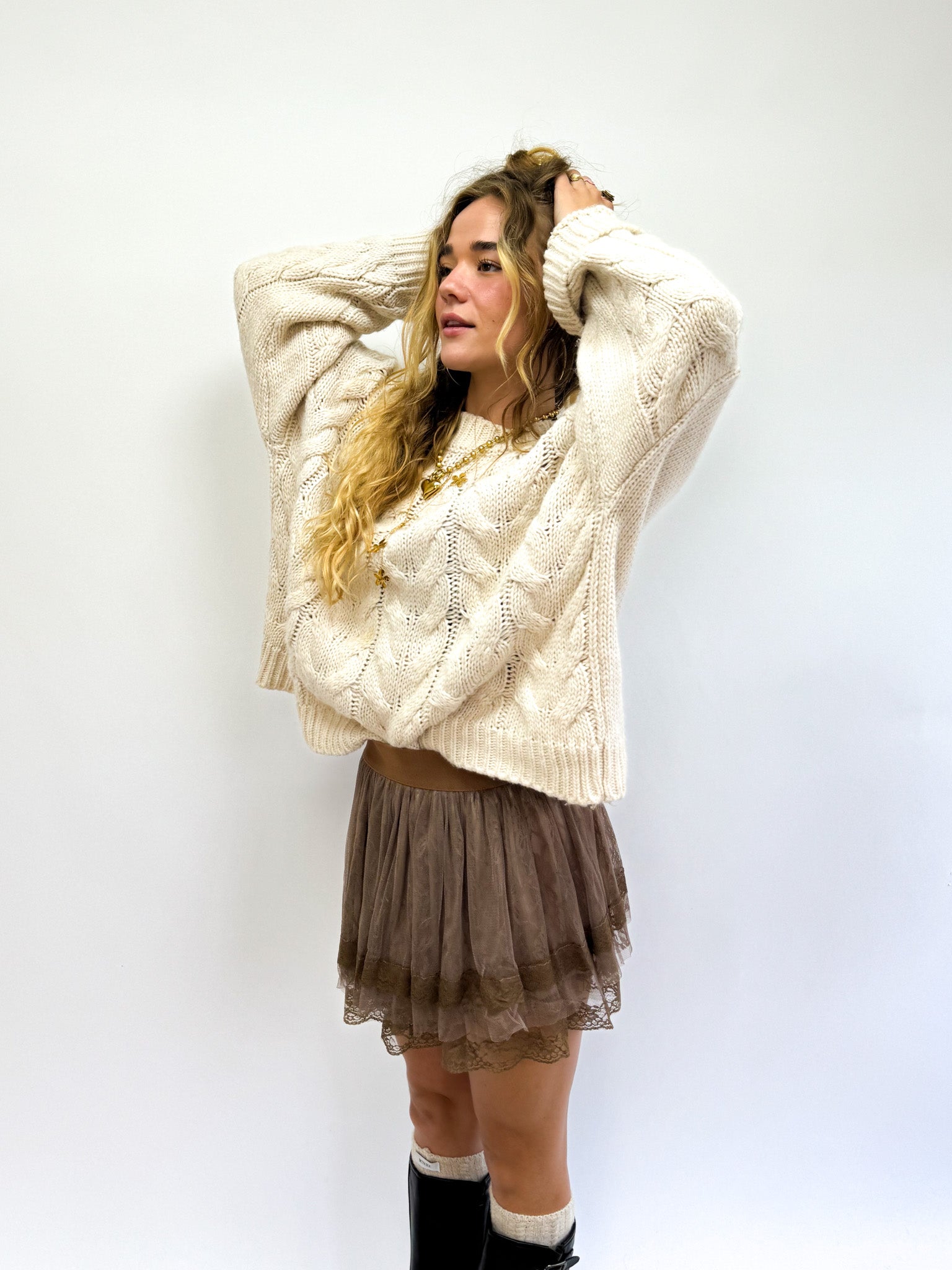 Lace Skirt Brown