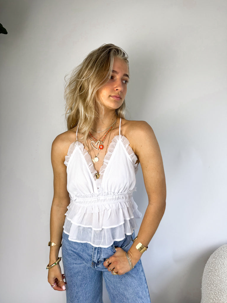 Flowy Top White