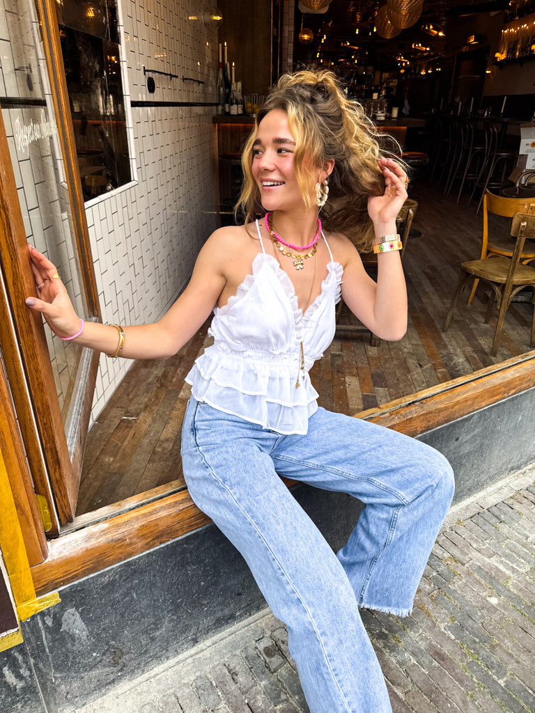 Flowy Top White