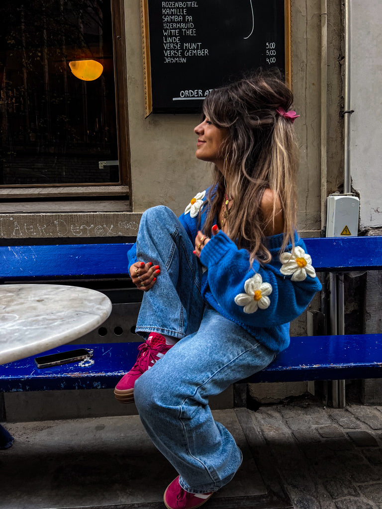 Franky Flower Vest Blue