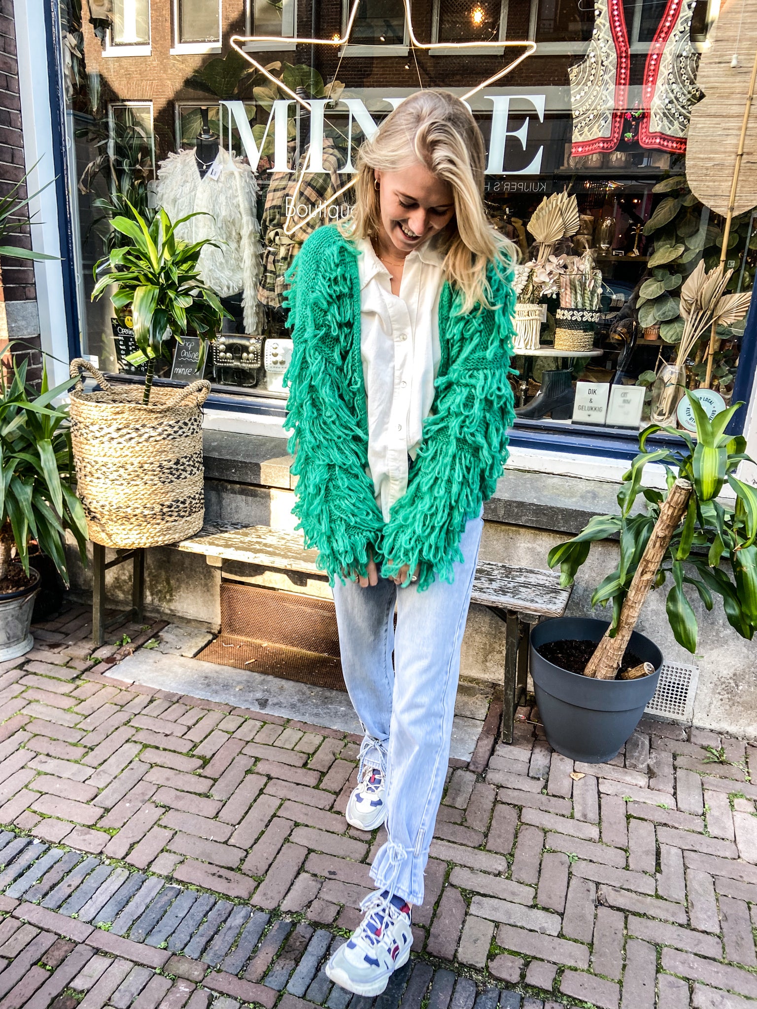 Fringe Vest Green