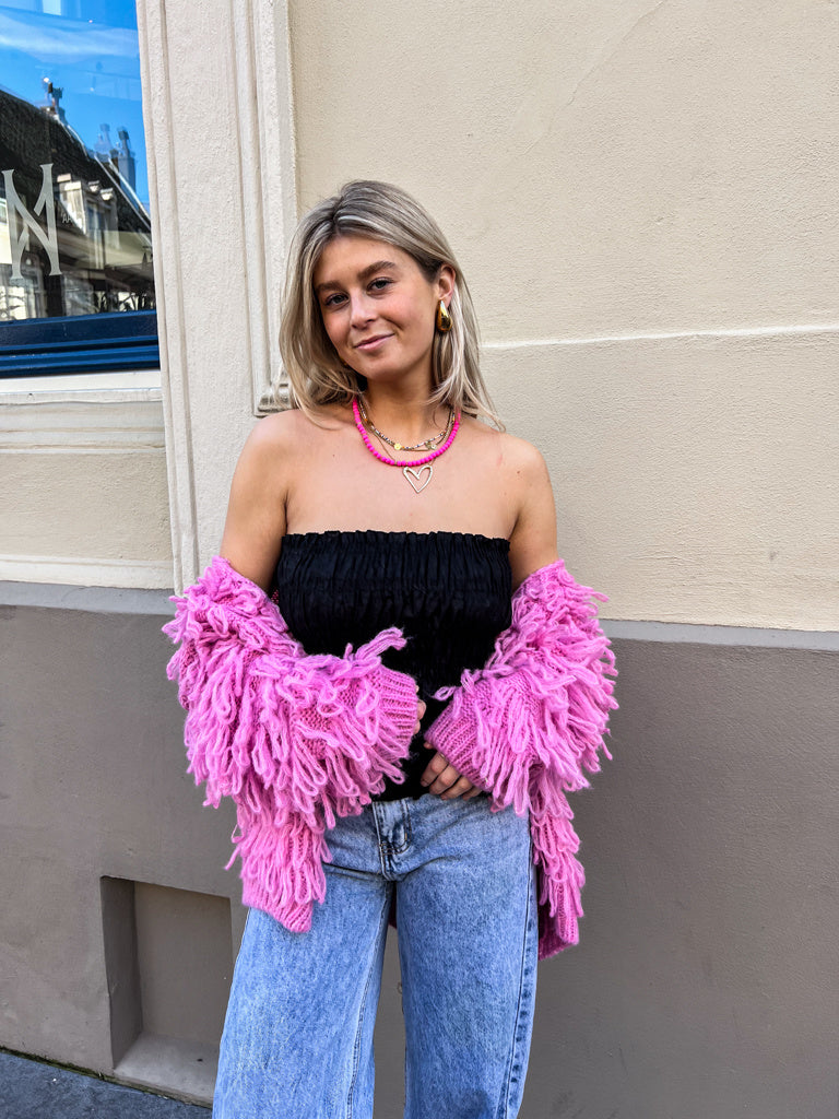 Fringe Vest Bubblegum