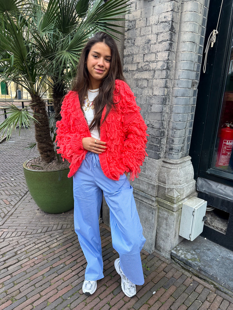 Fringe Vest Coral