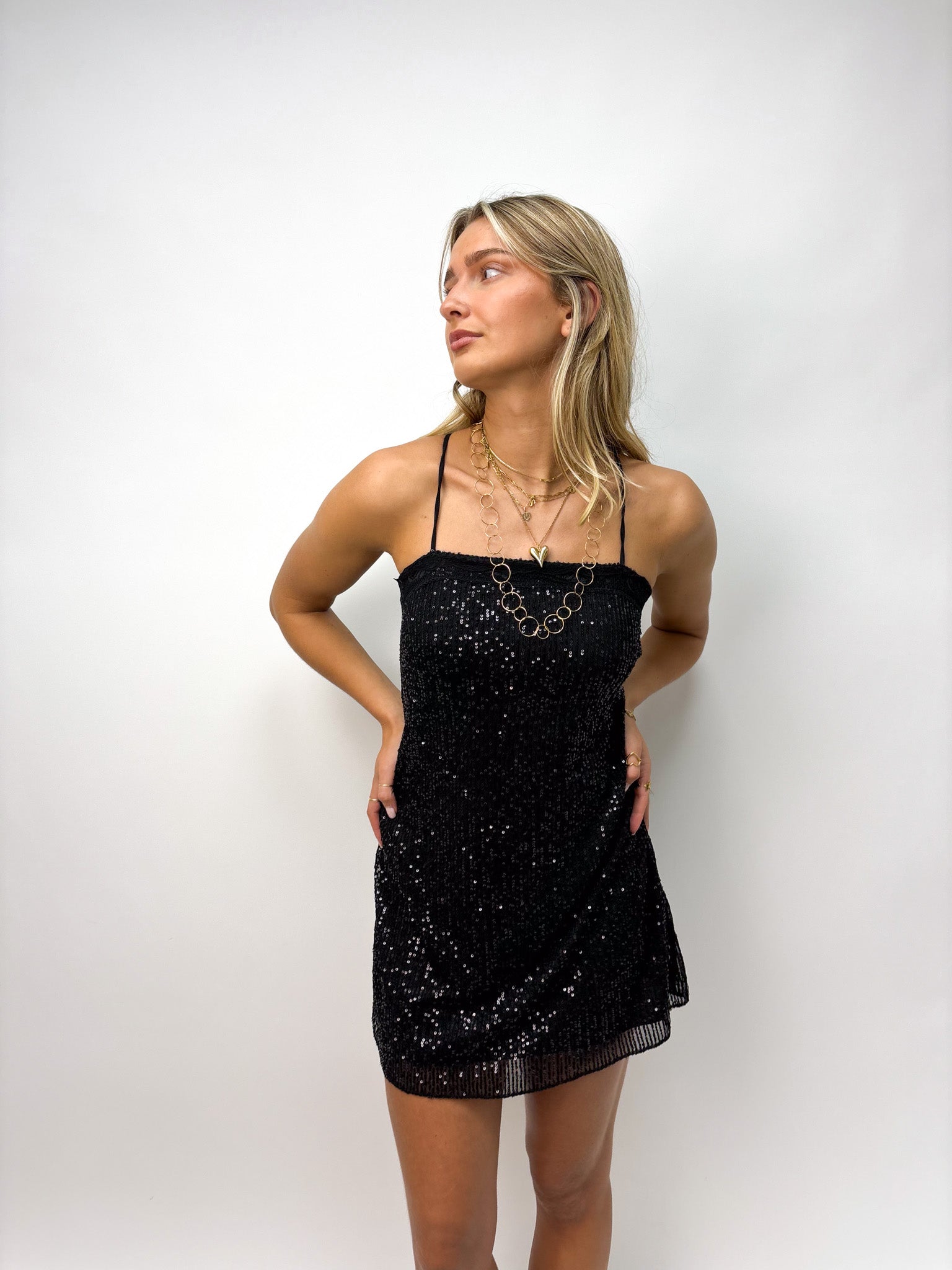 Gigi Sparkle Dress Black