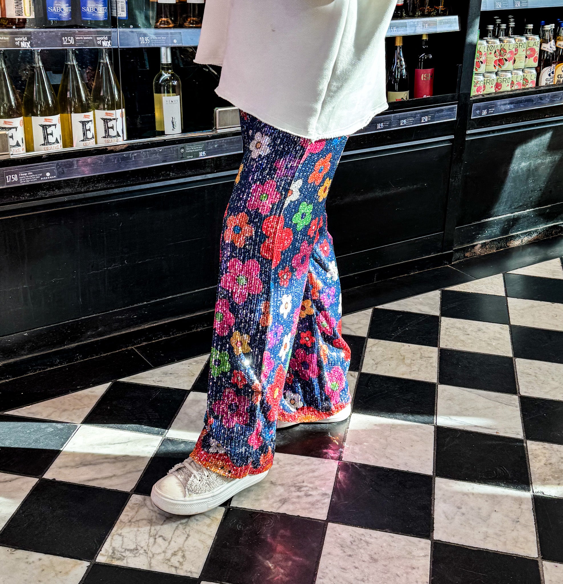 Glitter Flower Pants