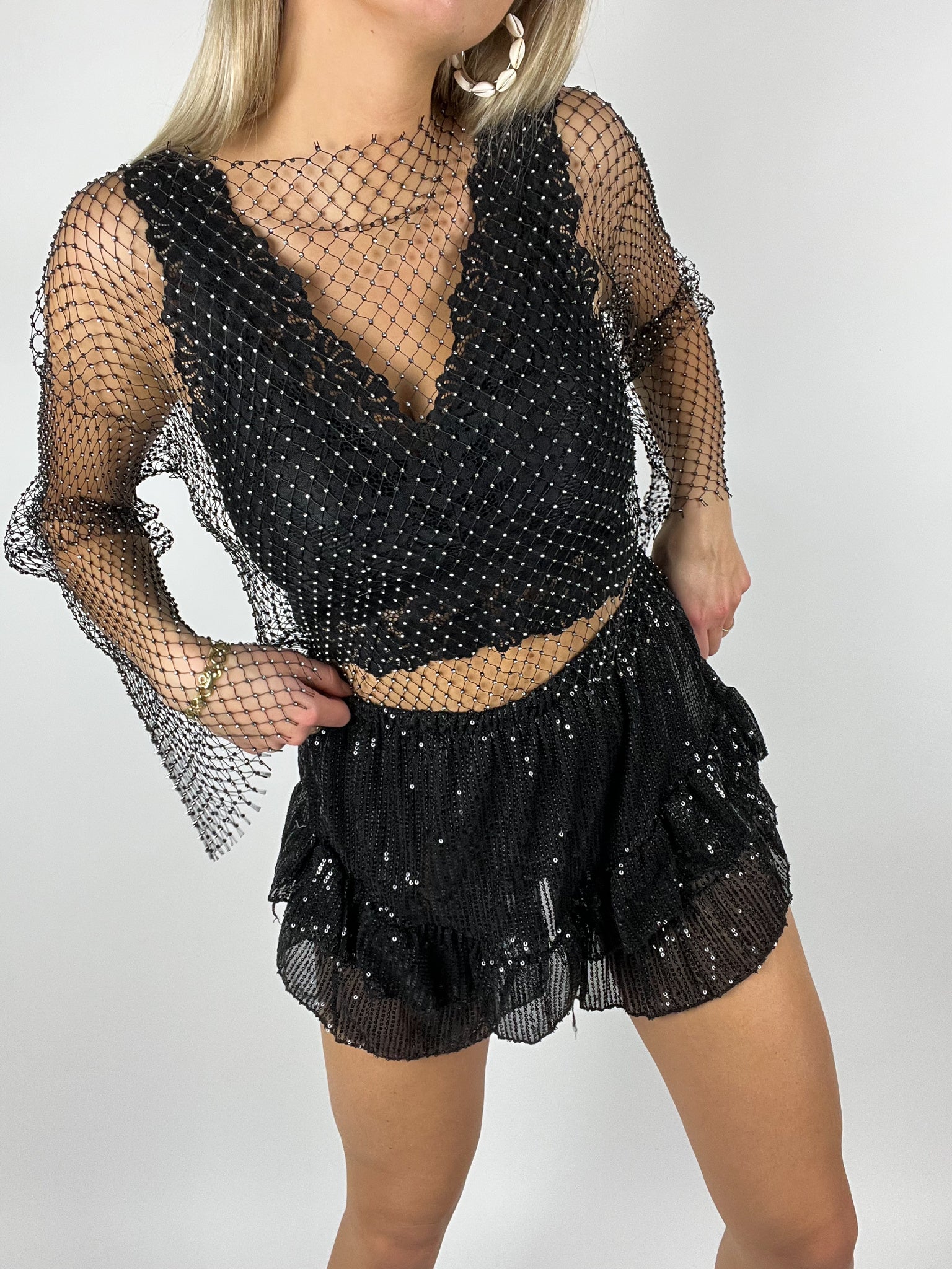 Oh Baby Sparkle Skort Black