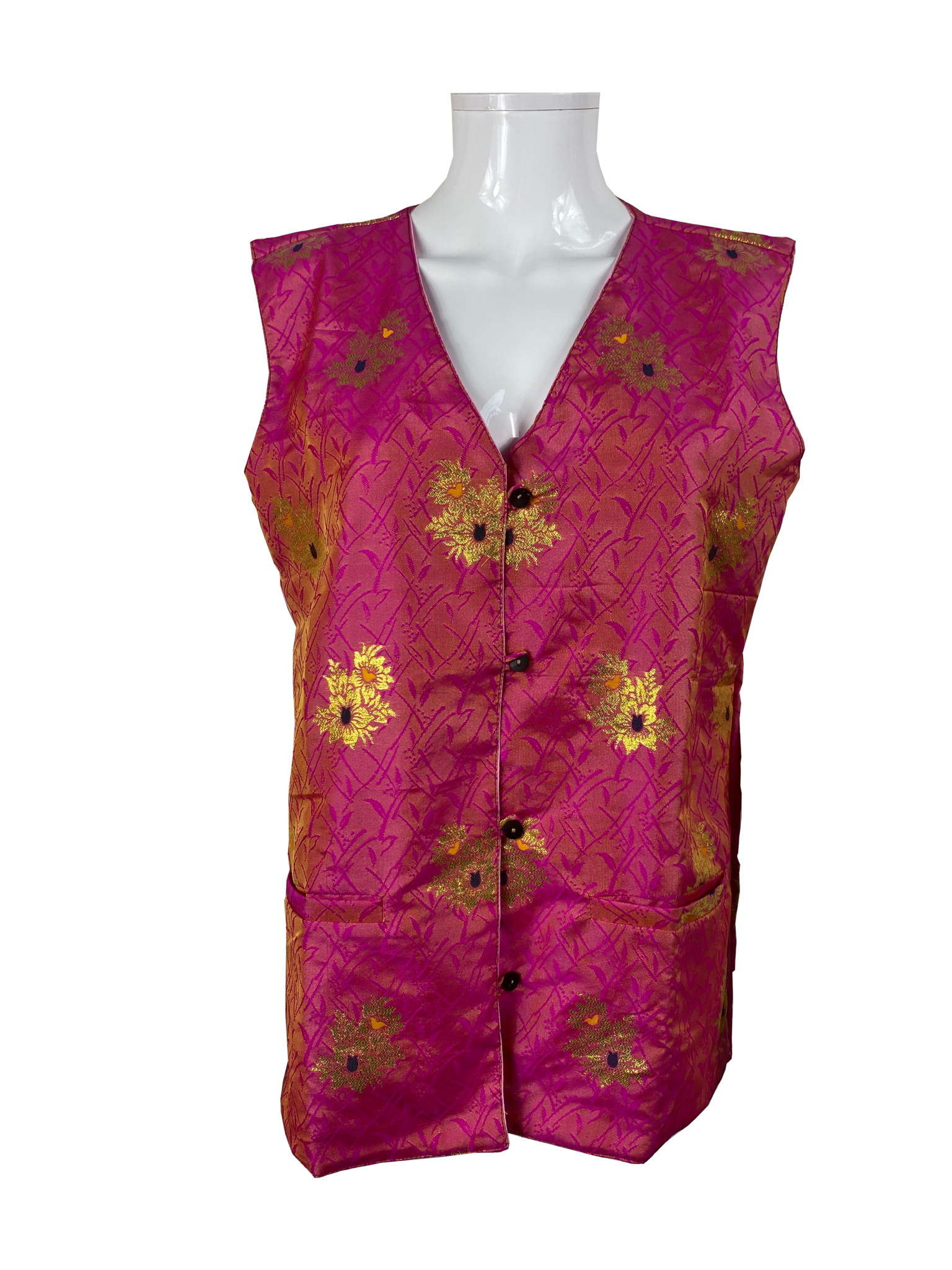 Glossy Pink Waistcoat