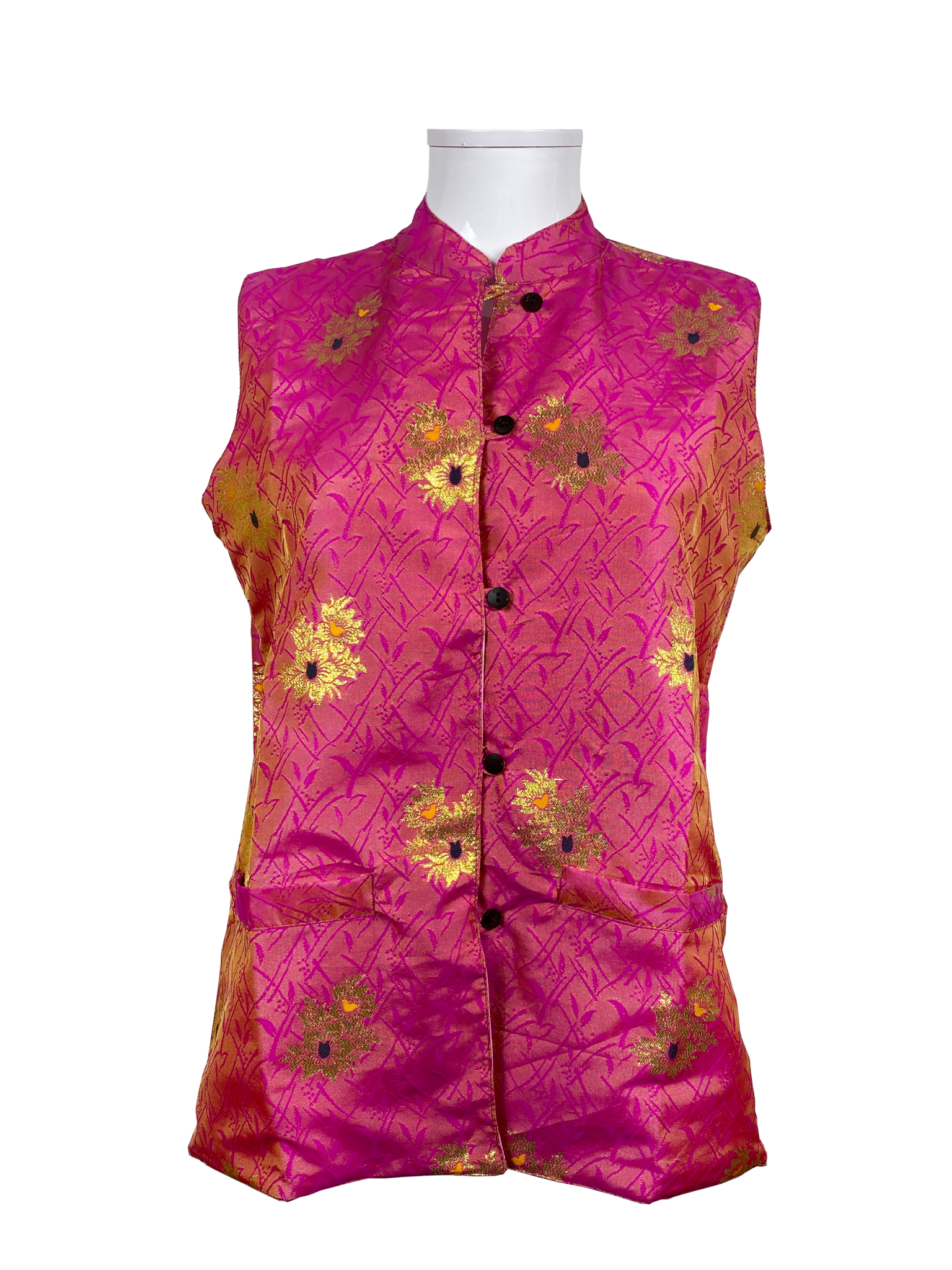 Glossy Pink Waistcoat