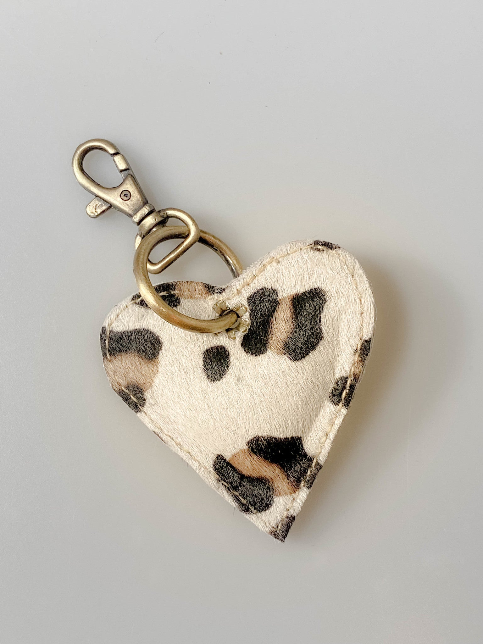 Leopard Heart Keychain