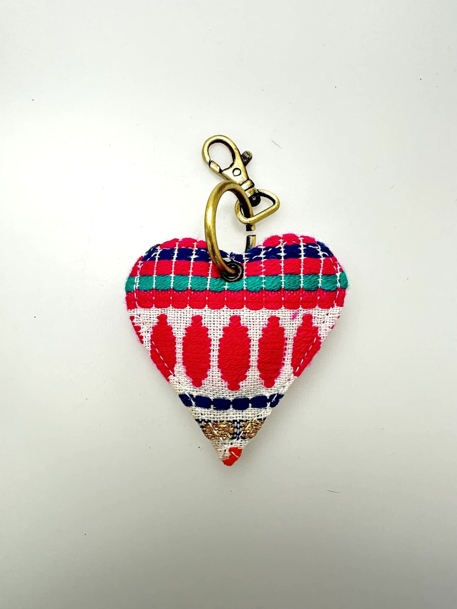 Colorful Heart Keychain Pink