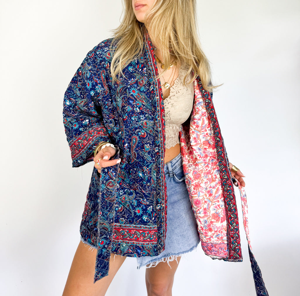 Island Kimono Navy