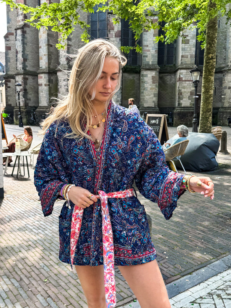 Island Kimono Navy