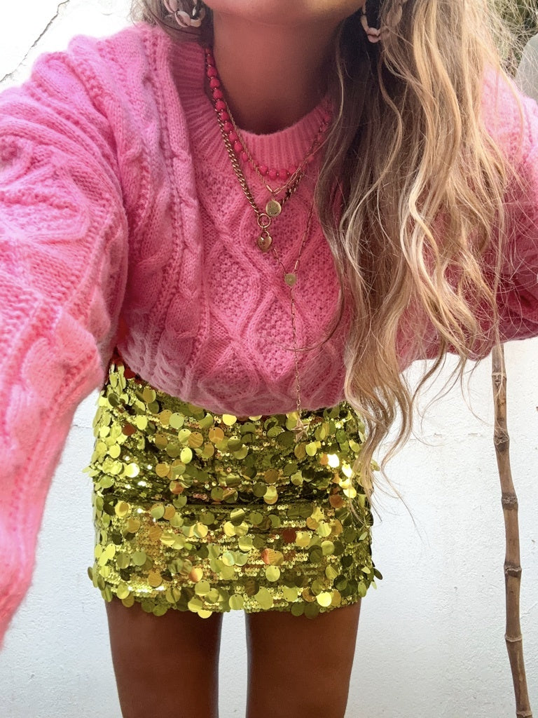 Joy Glitter Skirt Green