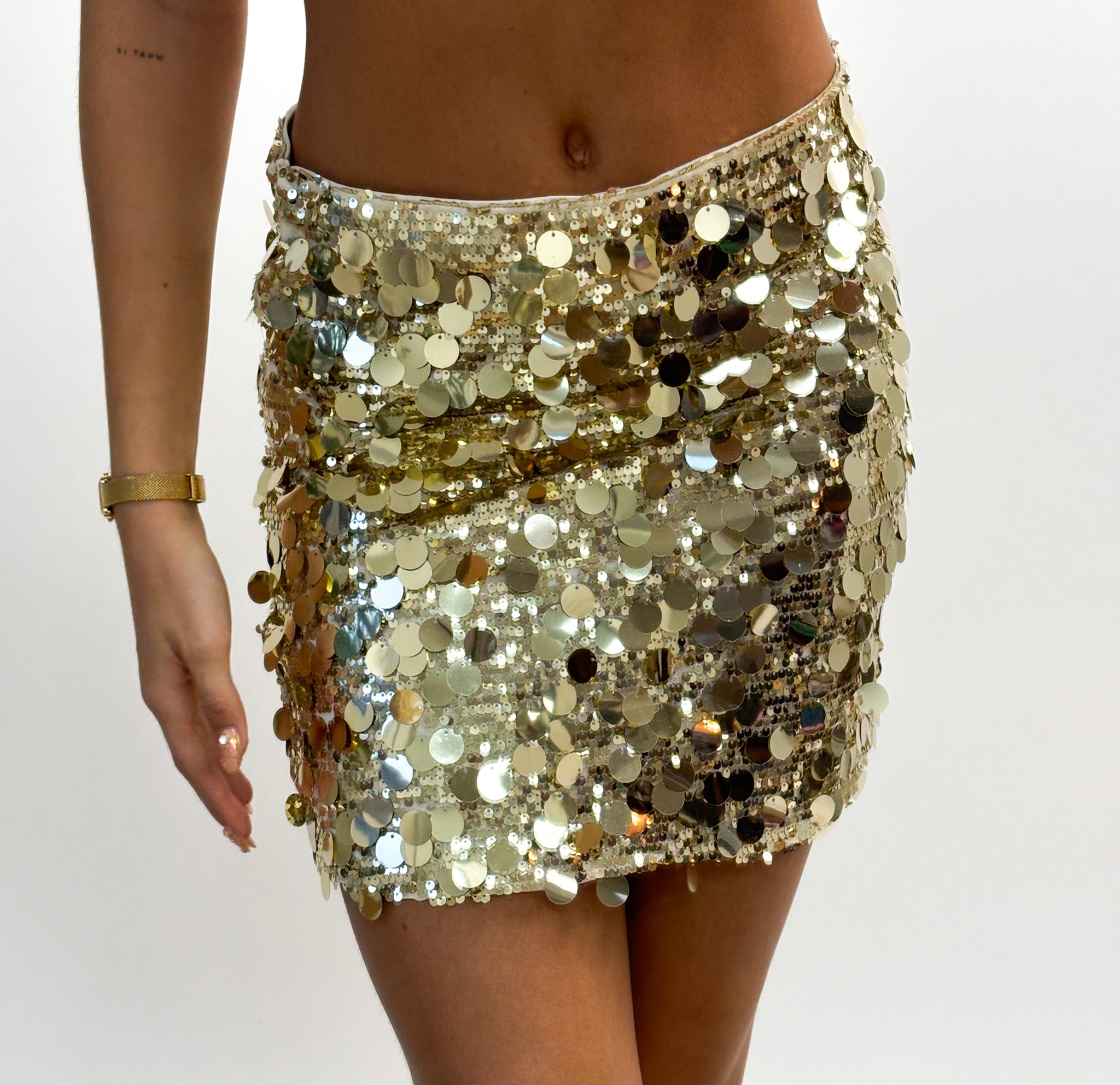 Joy Glitter Skirt Gold