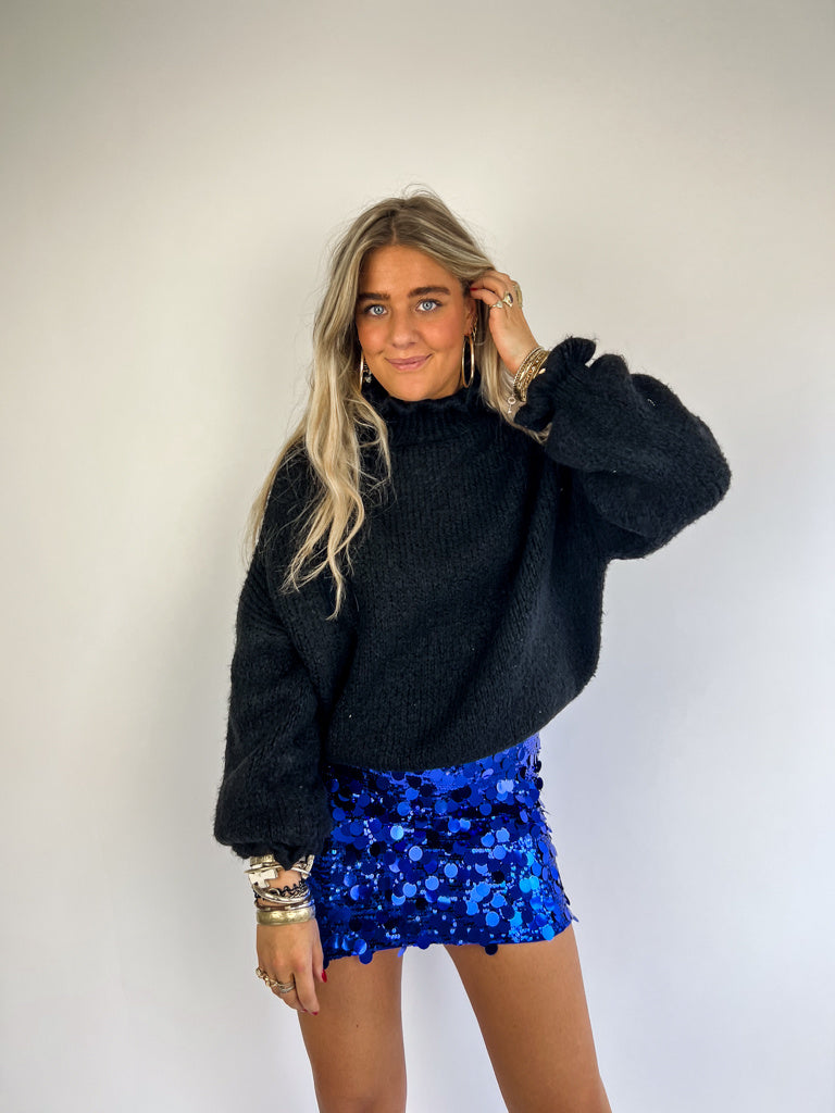 Glitter blue skirt best sale