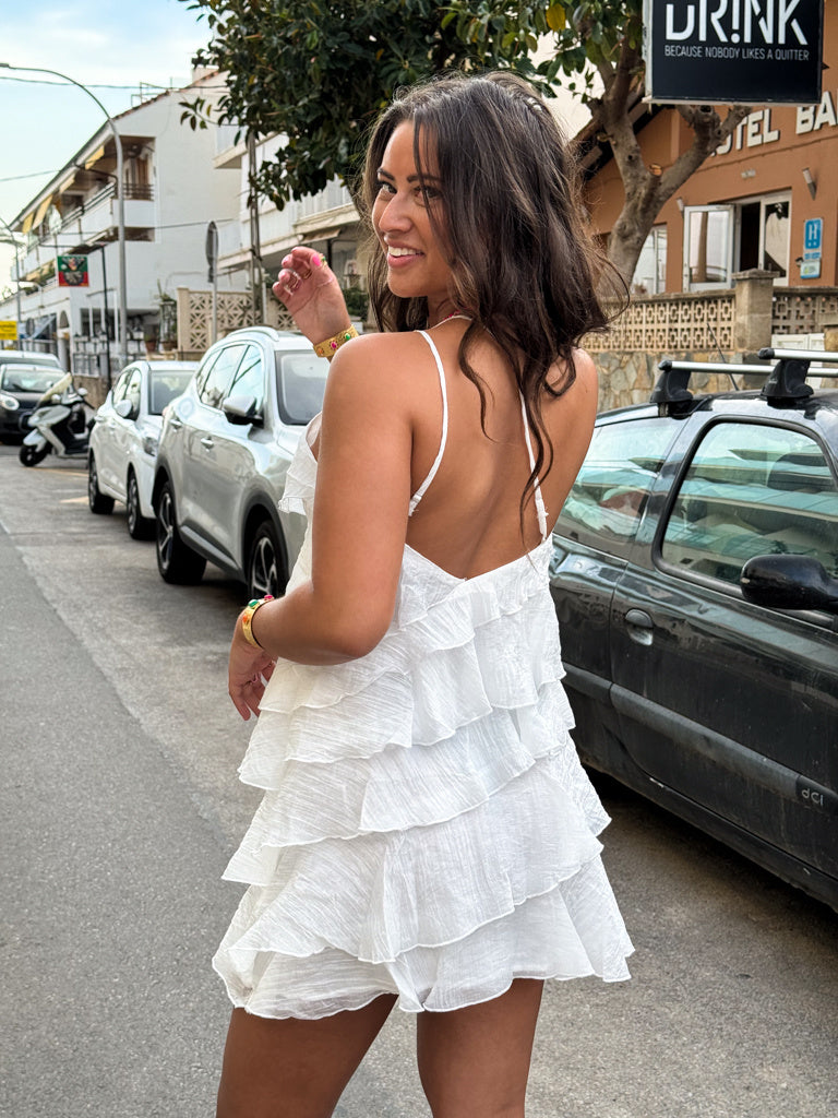 Kate Flowy Dress White