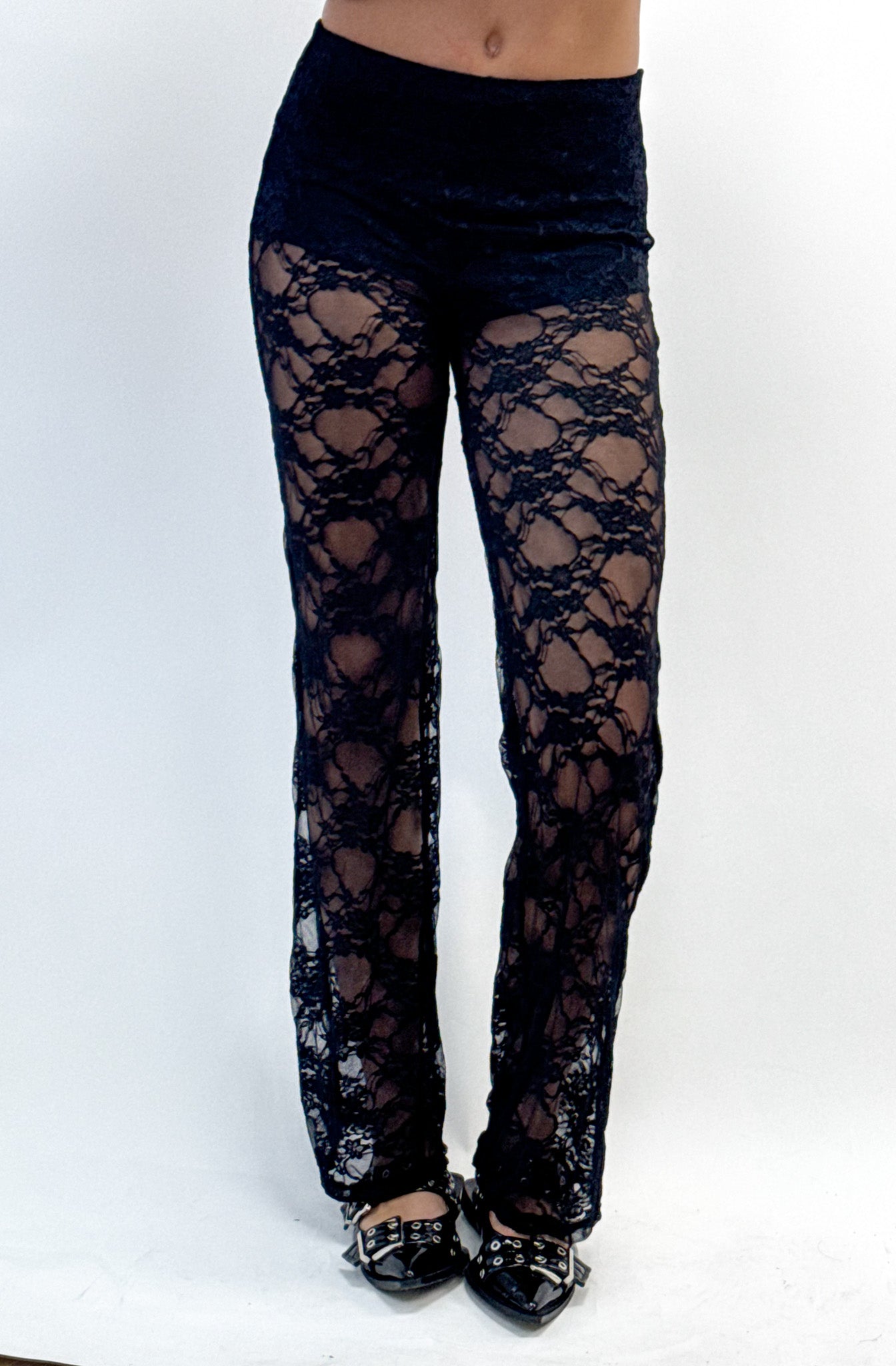 Lace Pants Black