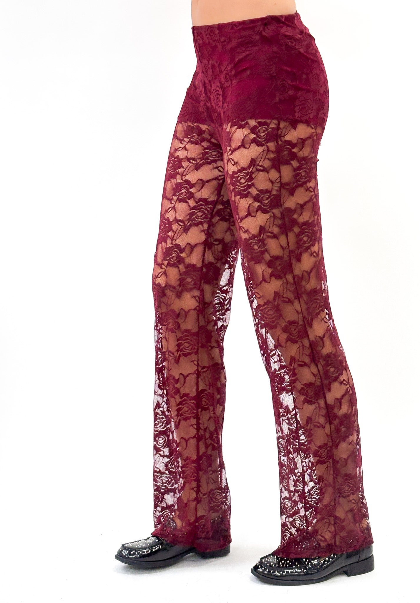 Lace Pants Bordeaux