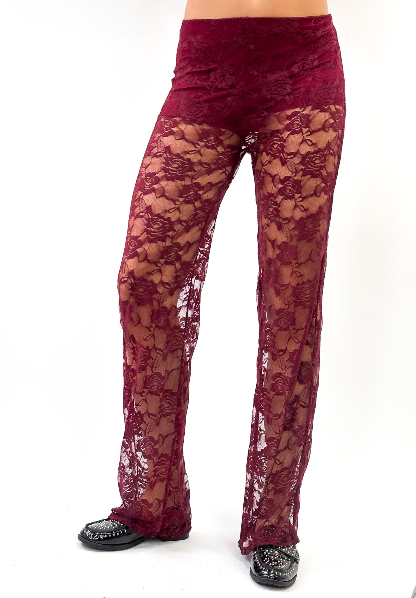 Lace Pants Bordeaux