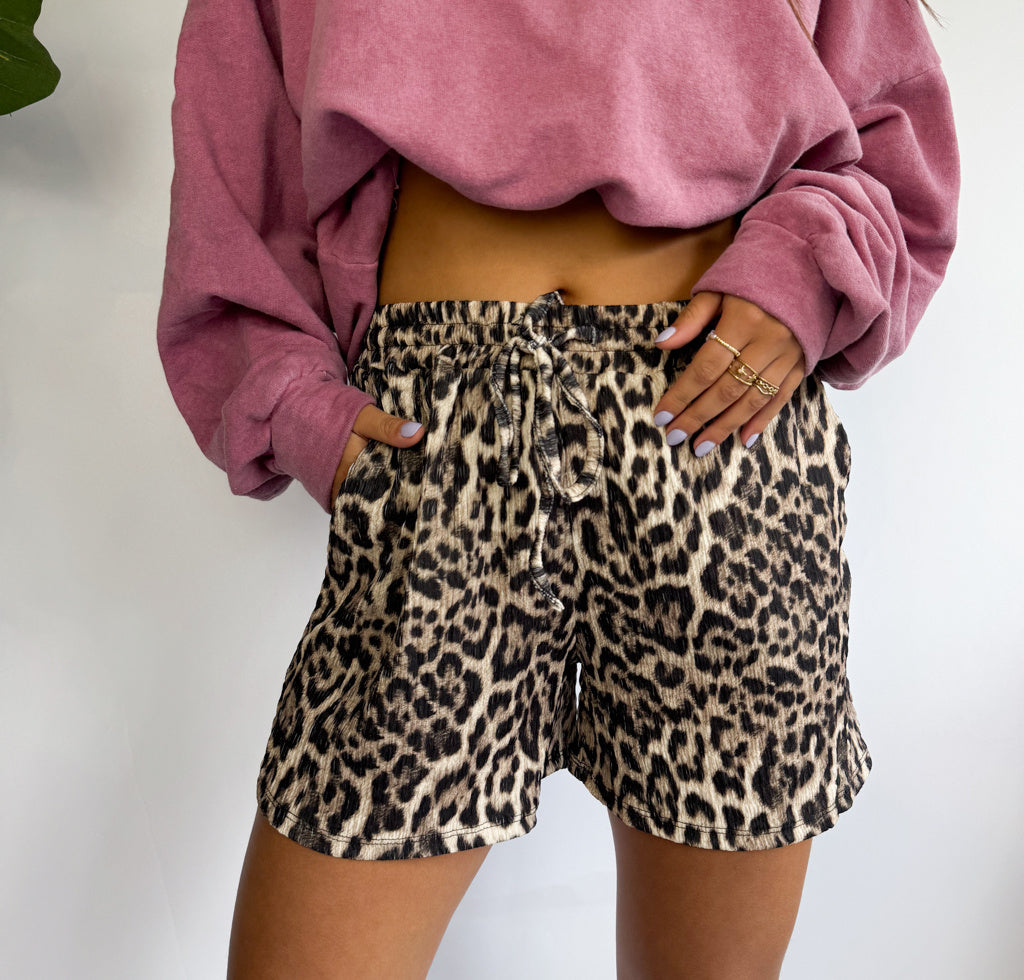 Leopard Loose Shorts