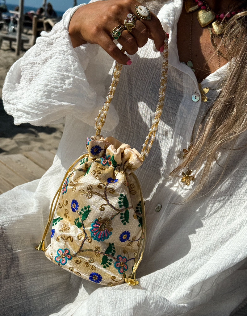 Lima Bucket Bag Blue Flower