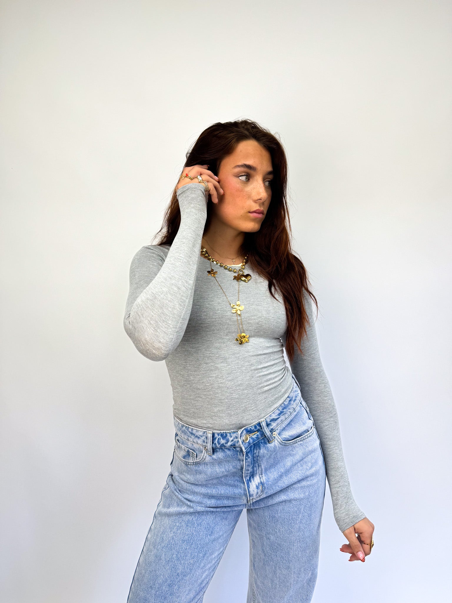 Liv Basic Longsleeve Top Grey