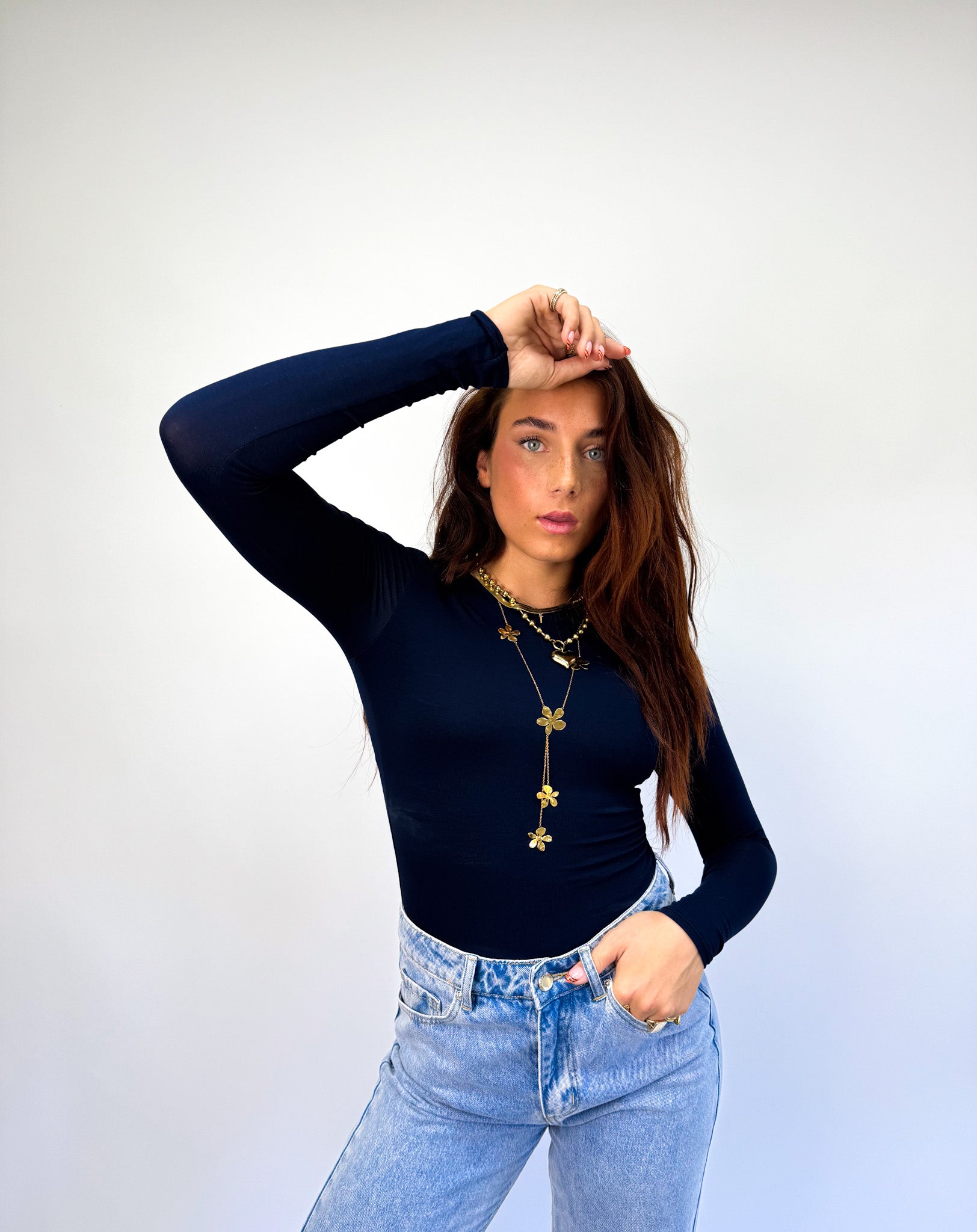 Liv Basic Longsleeve Top Navy