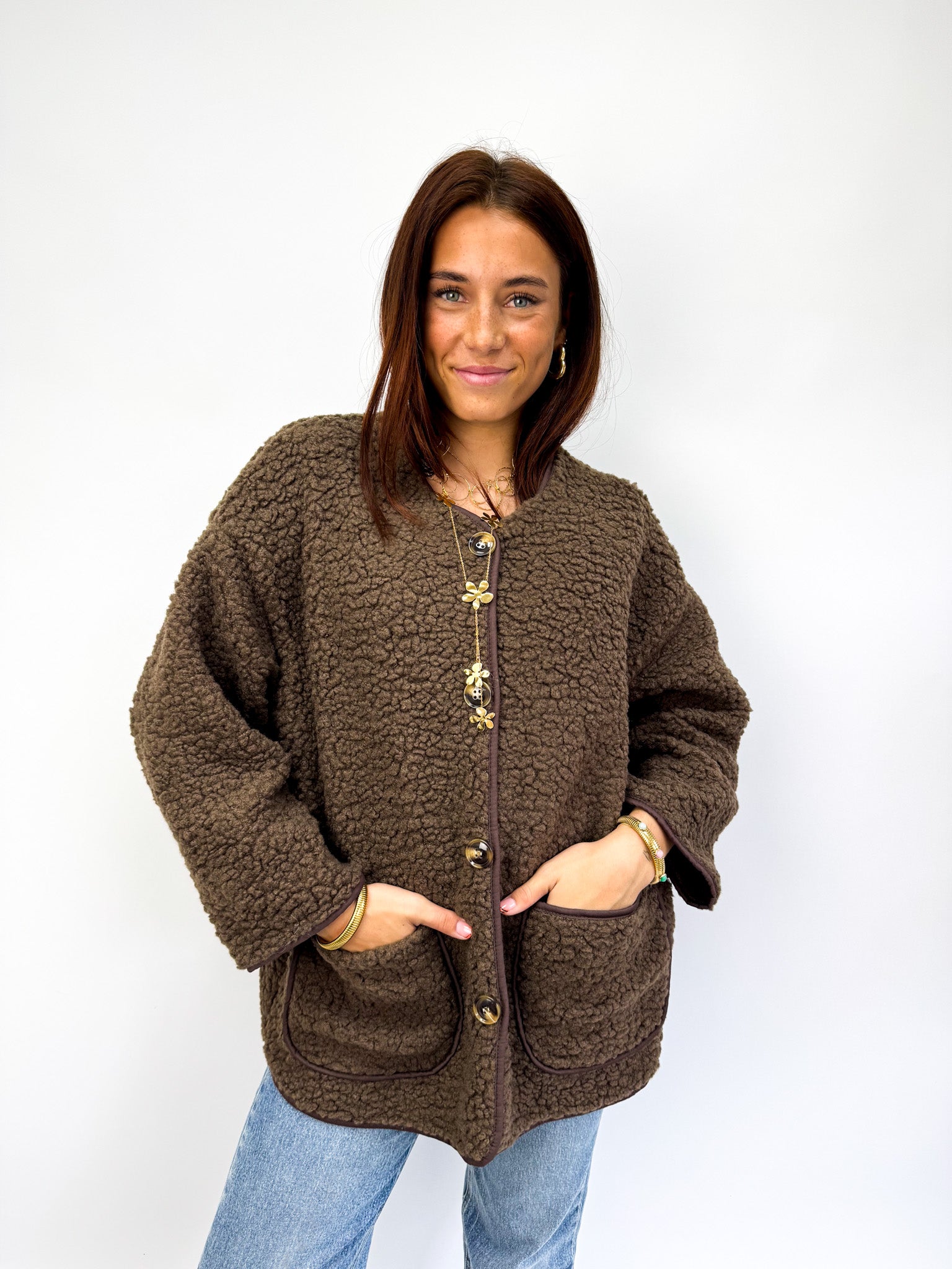 Lola Teddy Jacket Brown