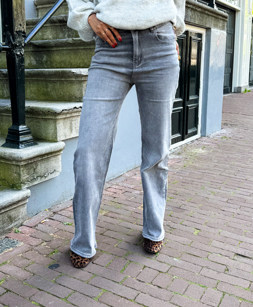 Londen Straight Leg Jeans Grey