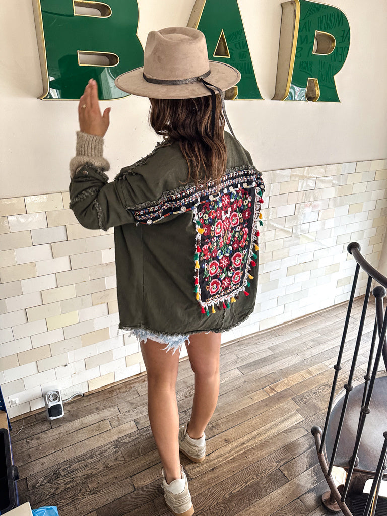 Maia Boho Jacket Green