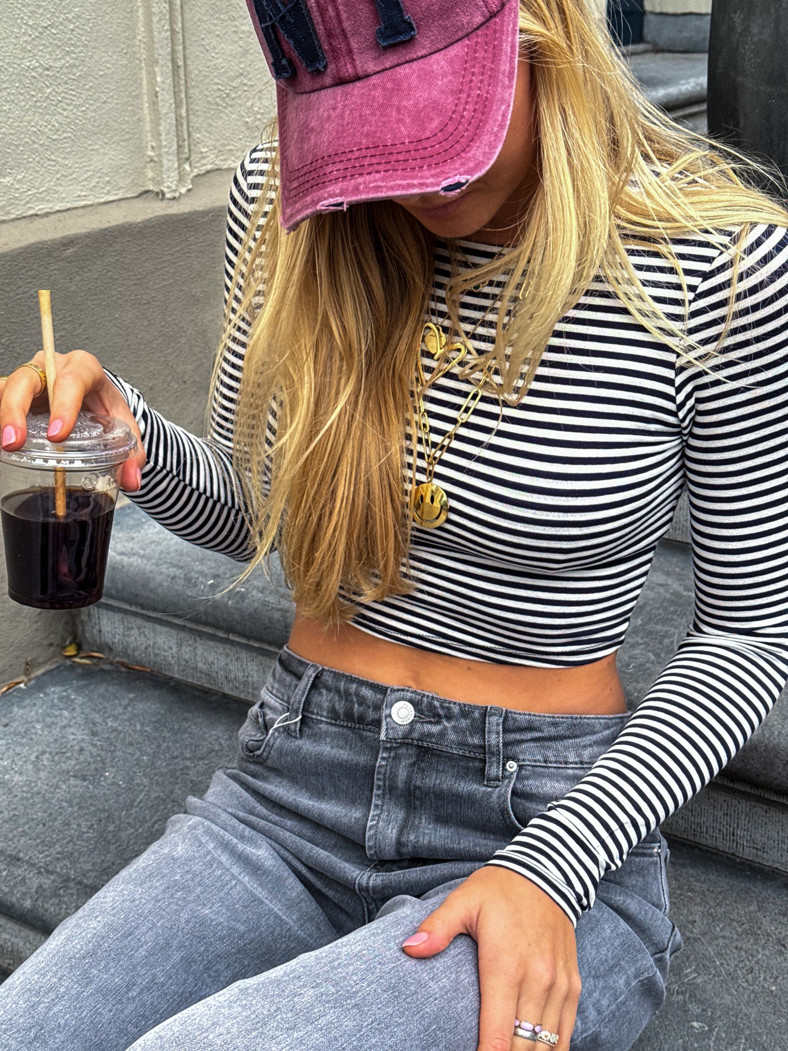 Nova Striped Top Navy