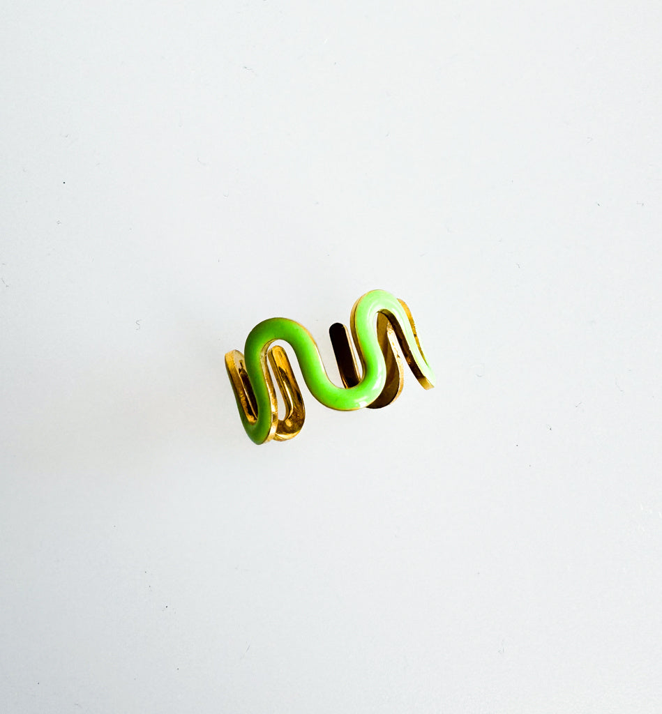 Swirl Ring Green