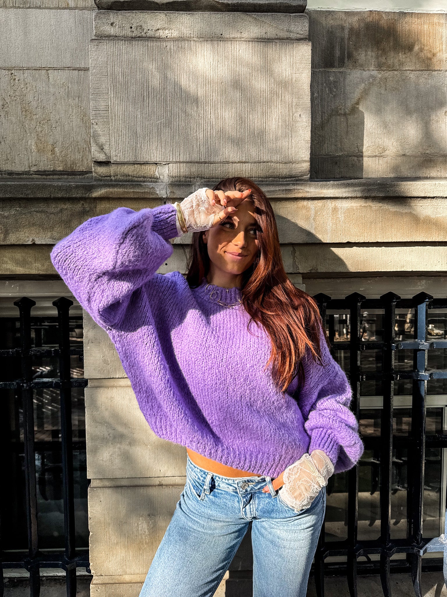 Rosa Knit Purple