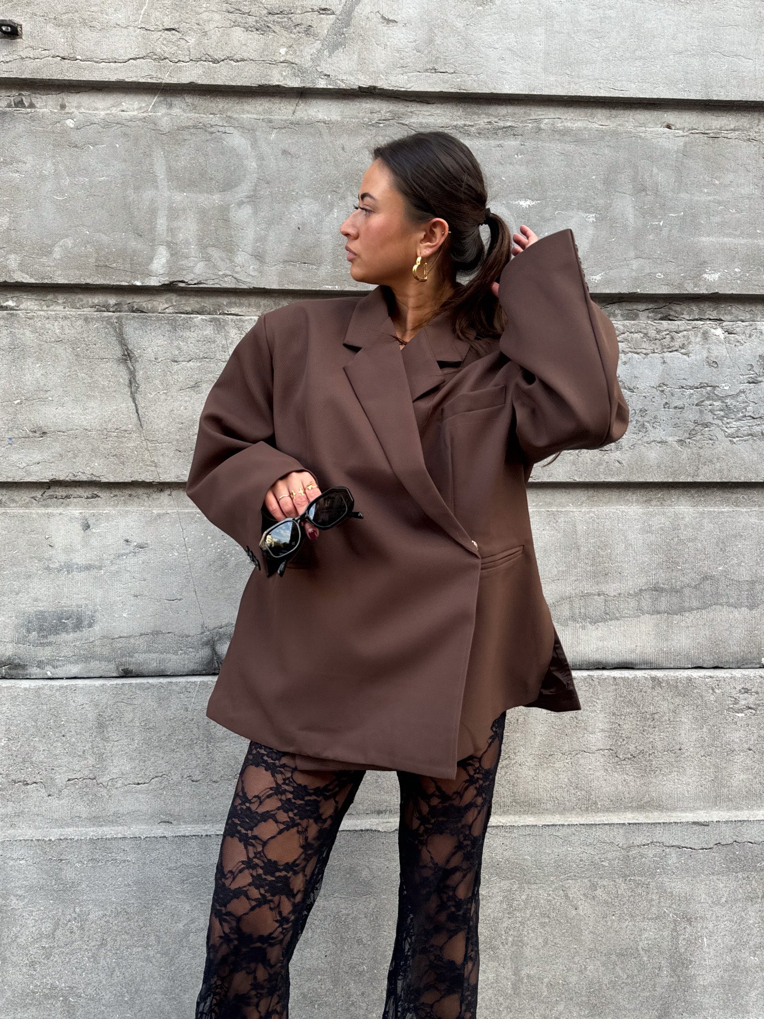 Saint Oversized Blazer Brown