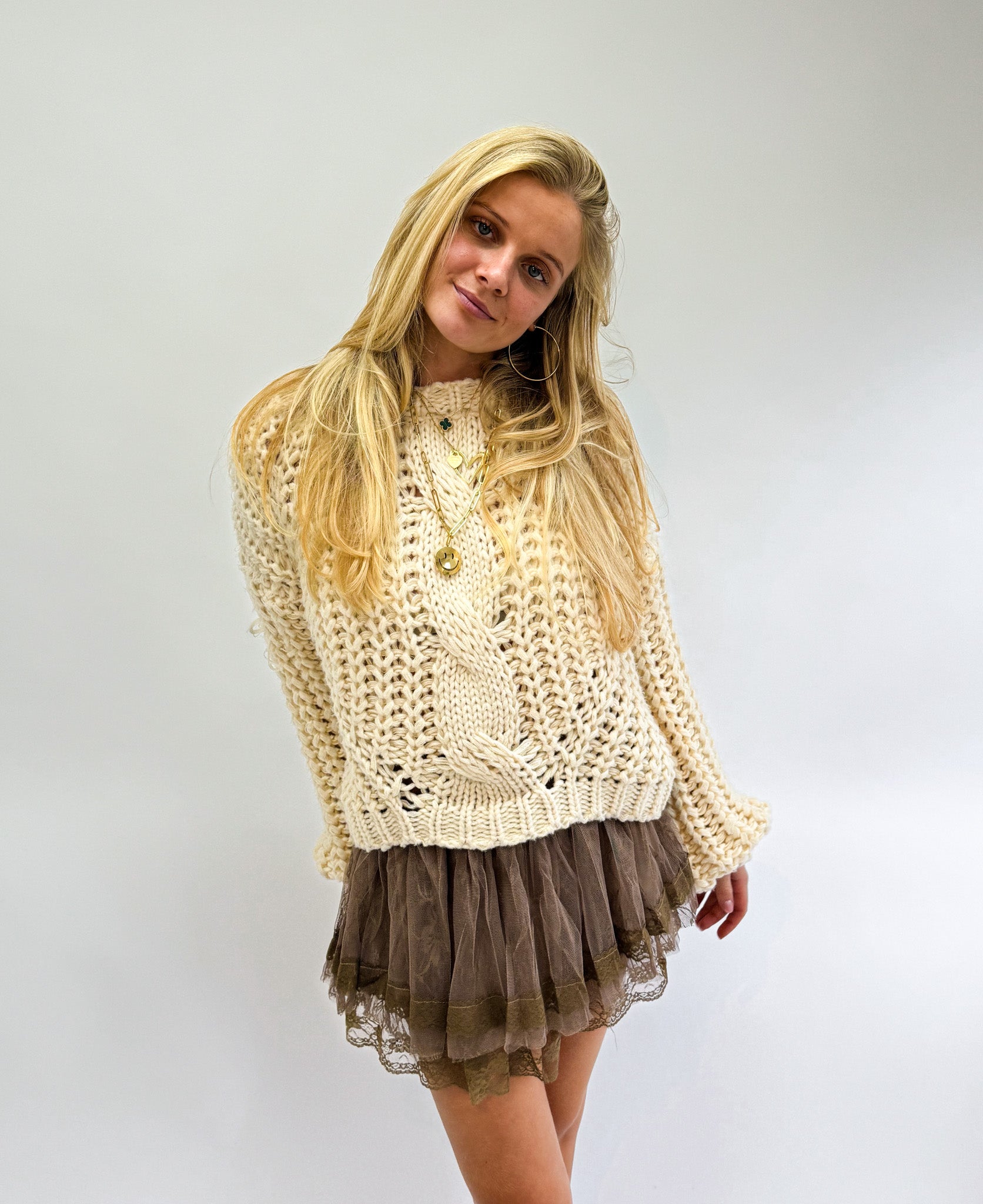 Lace Skirt Brown