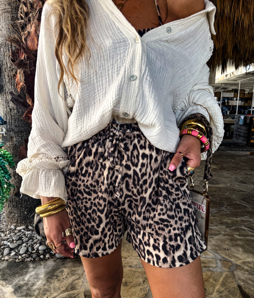 Leopard Loose Shorts