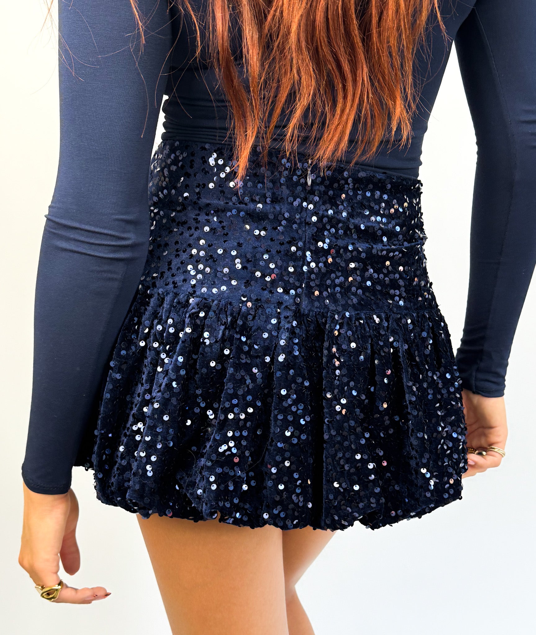 Stevie Sparkle Skirt Navy