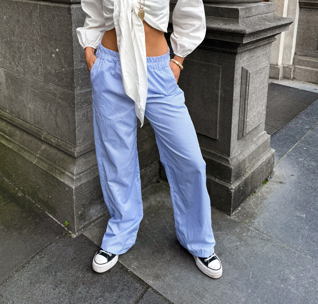 Striped Trousers Skye Blue