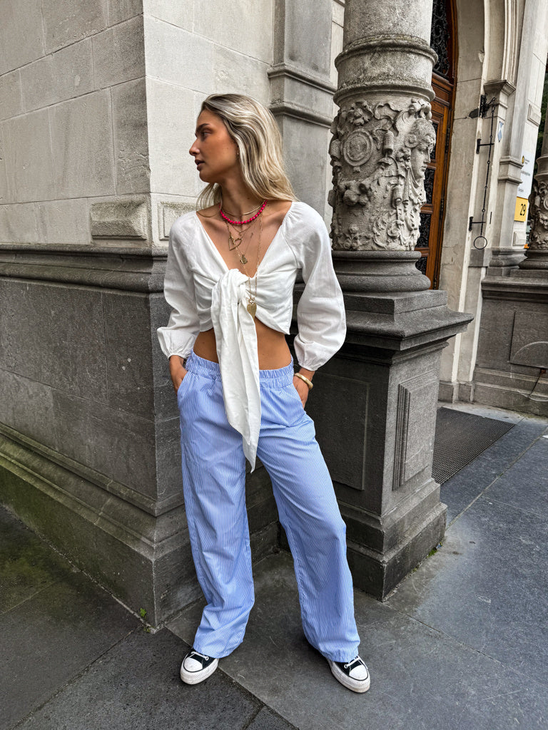 Striped Trousers Skye Blue